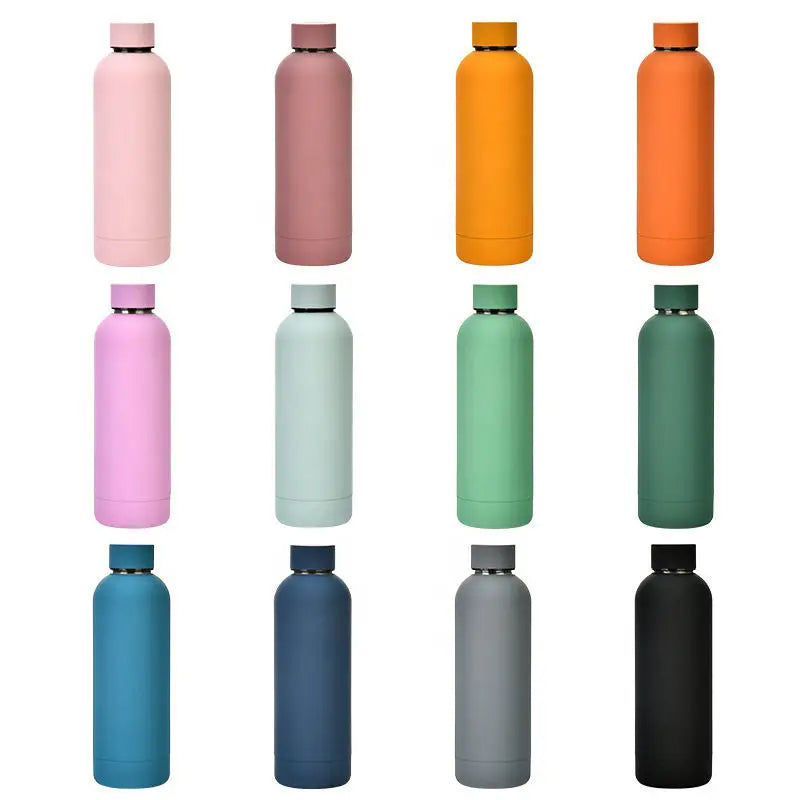 510ML 18OZ POPULAR 304 Stainless Steel Water Bottle Rubber Paint Customized LOGO Water Drinkware