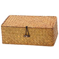Factory Wholesale Large Woven Storage Box with Lid Woven Baskets for Wardrobe Tool Bedding Clothing Storage for Living Room Use