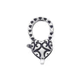 Oxidized Sterling Silver Textured Patterned Clasps Love Heart Necklace Clasp Lock Jewelry
