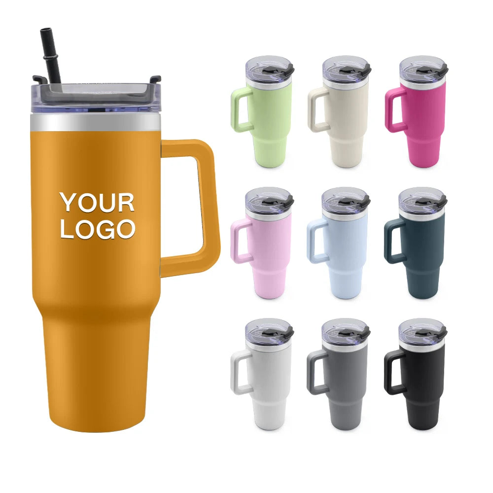 40oz Stainless Steel Thermal Mug Large Capacity Insulated Coffee Cup Office Home Water Bottle Travel Car Tumbler