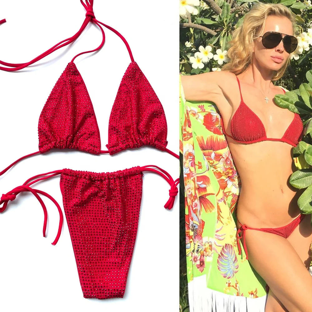 S573 New Arrival Rhinestone Bikini Sexy Diamond Bikini for Women Hotsell Rhinestone Bikini Swimwear