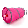 Foldable Cat Tunnel Ring Paper Pet Interactive Toys Funny Two Holes Cat Play Tubes Balls Collapsible Crinkle Kitten Cat Tents