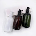 Custom Luxury Amber Frosted Plastic Pump Bottle 100ml 200ml 300ml 400ml 500ml Shampoo Bottles