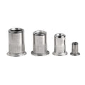 304 Stainless Steel Blind Rivet Nut Flat Head with Passivated Finish M3 M4 M5-M12 Screw Nut Pull Cap