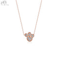 Most Popular Cute Paw Design Fine Jewelry Wholesale 18K Solid Gold Real Natural Diamond Pendant Necklace For Women Everyday Wear