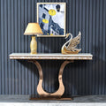 Modern Luxury Entryway Table Storage Feature Good Quality Golden Stainless Steel Console Furniture for Living Room New Style
