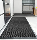 Dark Grey Reversible Entrance Door Mat Puzzle Indoor Outdoor Tufted Doormat Natural Rubber Backing High Quality Nonslip Floor