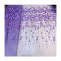 New Fashion Splash Gold Flower 3D Full Lace Colorful Embroidered Sequin Lace Fabric