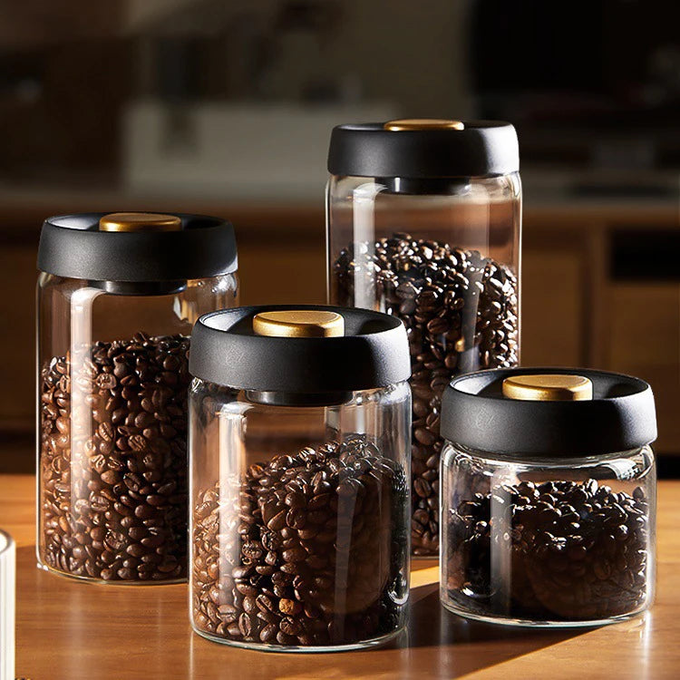 500 900 1200 1800ml High Borosilicate Glass Storage Jar Vacuumed Food Airtight Storage Tank Glass Storage Jars