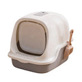 Cat Litter Box Fully and Semi-enclosed  Dual-purpose Splash-proof Flip-top Odor-proof Cat Pet
