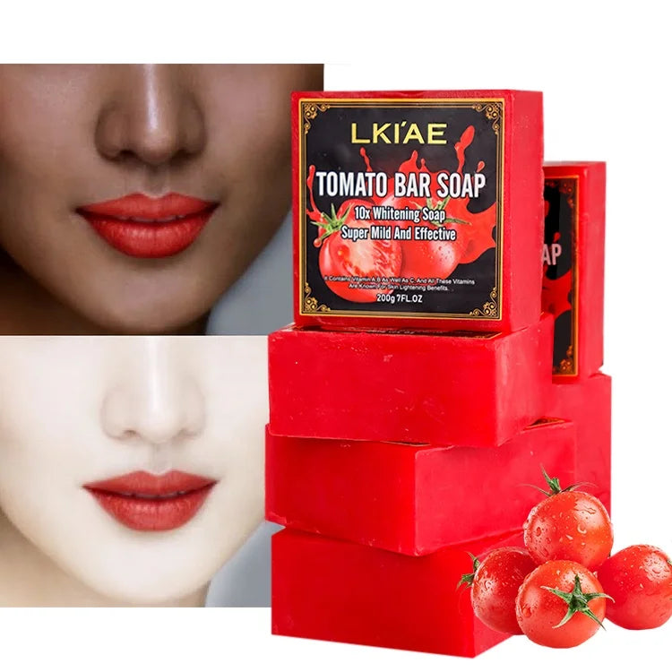 OEM ODM 200G Super Mild and Effective 5 Days Reduce Dark Spots Fast Whitening Tomato Bath Soap With Fruit Flavor MegaBDM