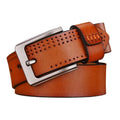 LQbelt New Male Belt Cowhide Leather Belts for Men Pin Buckle Belt Factory OEM Custom Logo