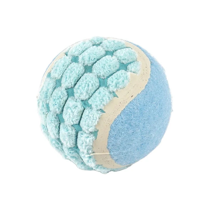 Hot Sell Eco-friendly Plush Tennis Ball Interactive Training Ball Dog Chew Toy
