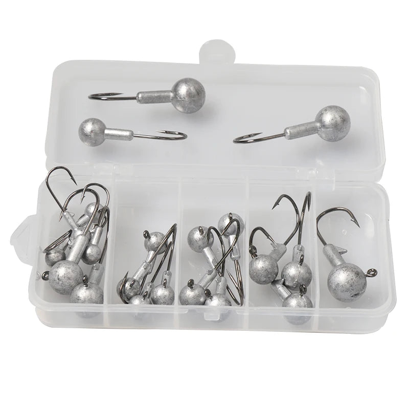 3.5g 5g 7g 10g 14g 20g Lead Head Hook Jig Fishing Hook Jig Lead Head Hook Suit  Roundball Jigs