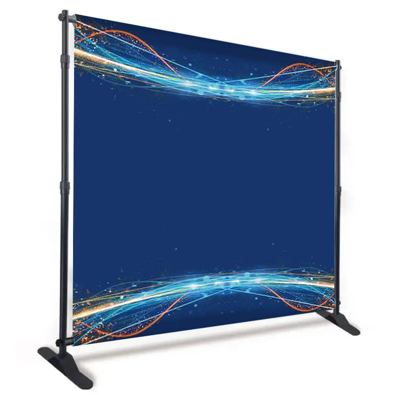 Portable Step and Repeat Display Backdrop Banner Stand Adjustable Telescopic Background Support for Trade Show Wall Exhibitor