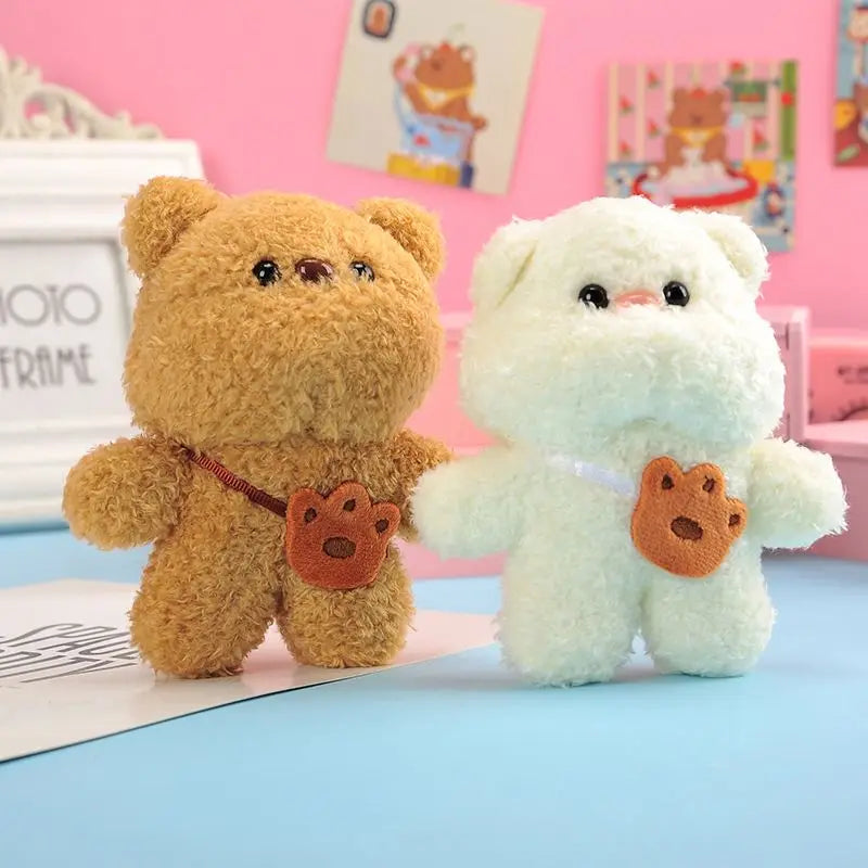 Wholesale Stuffed Animal Toys Kawaii Plush Teddy Bear Keychain Toy Bag Charm Pendant Cute Bear Doll Creative Teddy Bear Keychain