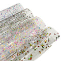 Heart /Star/Dot/Butterfly/Leaves Sequins PVC Clear Transparent Waterproof Plastic Film Roll/Sheet for Curtain/craft MegaBDM