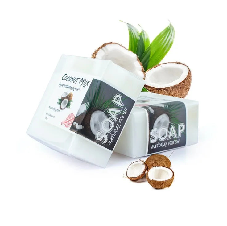 Private Label Wholesale Natural Vegan Skin Smoothing Whitening Soap Face Body Organic Coconut Milk Oil Soap bar