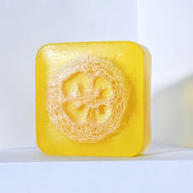 Handmade Lemon Loofah Soap - Natural Exfolating bar for Facial Cleansing Whitening & Acne Treatment-small Batch Wholesale