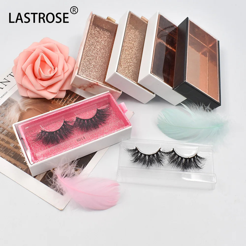 Wholesale Eyelash Packaging pink Lash case OEM logo Private Label Slide Drawer Eyelash Box Packaging