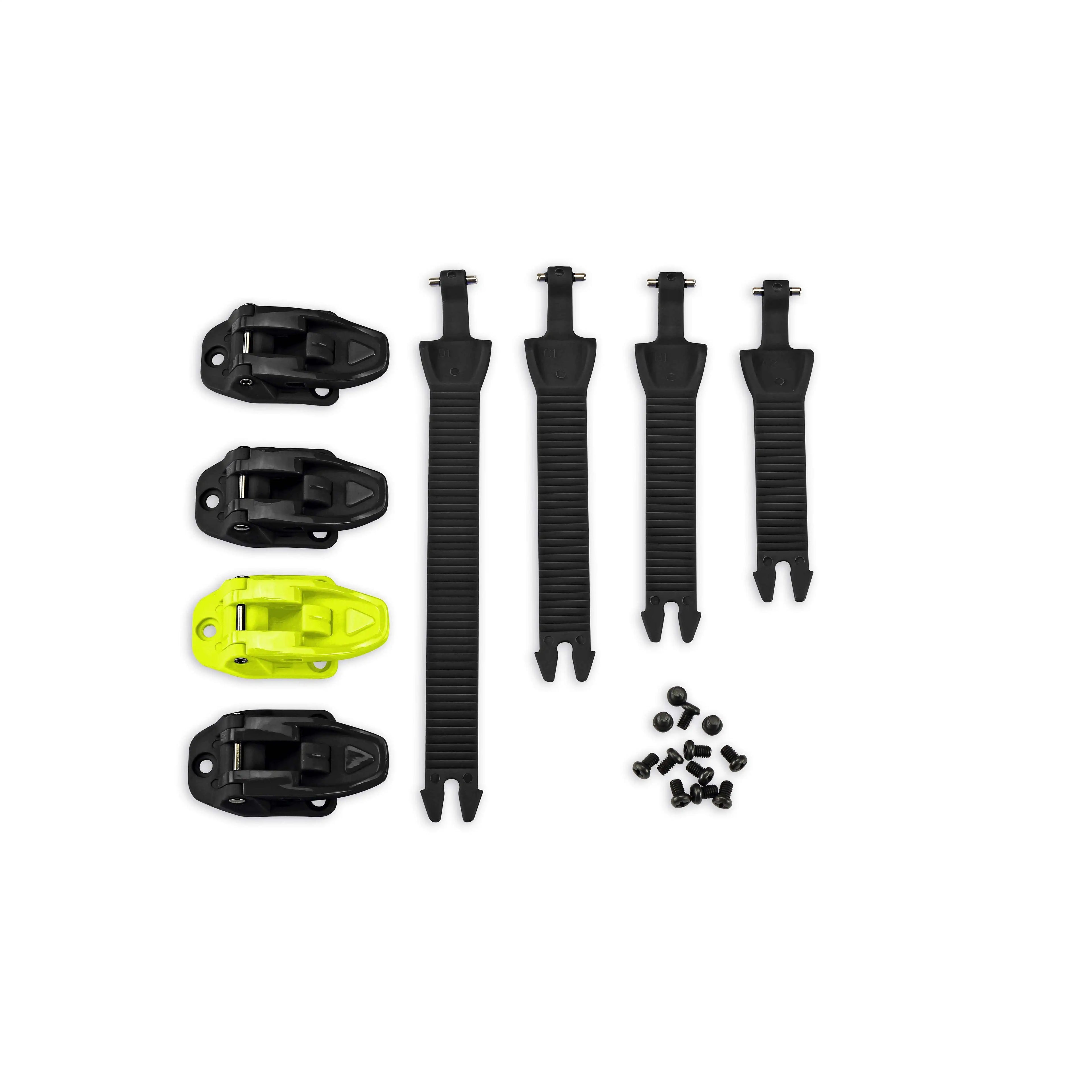 Complete Attachment Kit for Motocross/Enduro Boots Black & Fluorescent Yellow for Soccer Wear Made in Italy Model BR040-K-23445