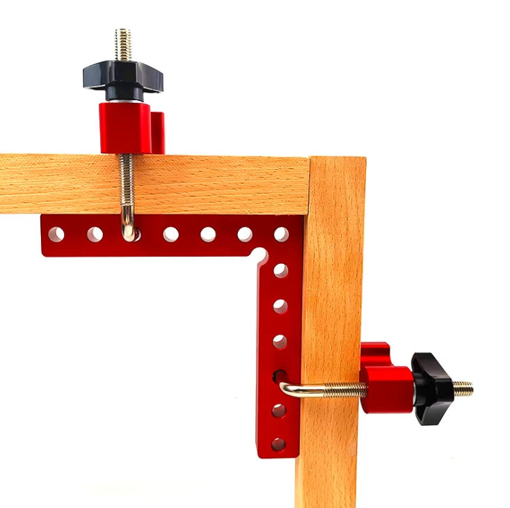 L-HT89 Lisca Woodworking Carpenter Tool Aluminum Right Angle Squares With Adjustable Hook Clamp MegaBDM