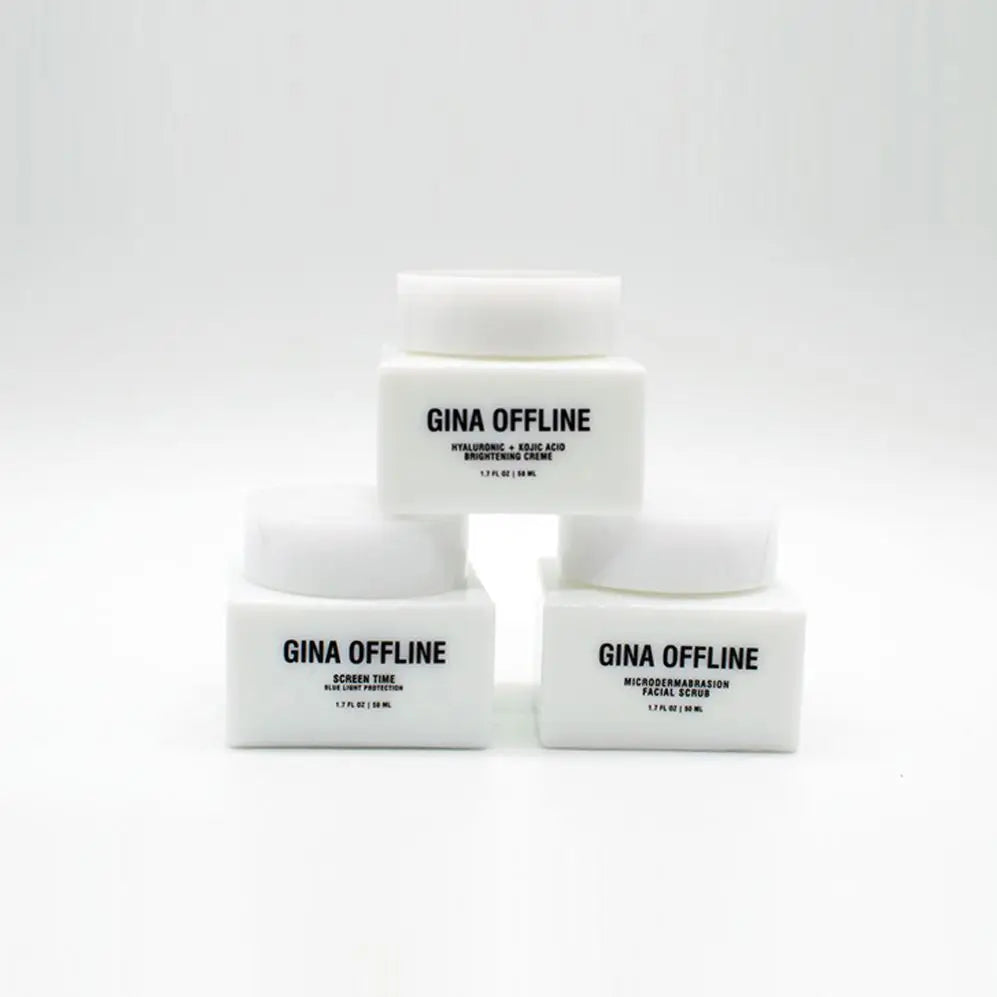 Luxury Cosmetic 50ml 60ml Matte White Gradient Glass Cream Jar With Gold Lid 5g 10g 20g 50g 100g 200g Glass Jars