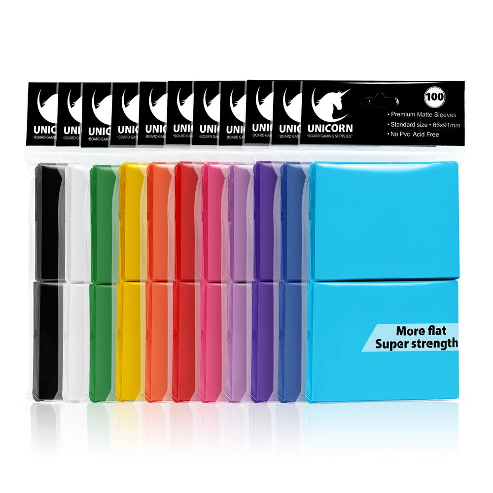 Custom UNICORN GAME PLUS Sandy Texture Single Color  Matte Card Sleeve 15 Colors Consistently Cutting TCG CCG