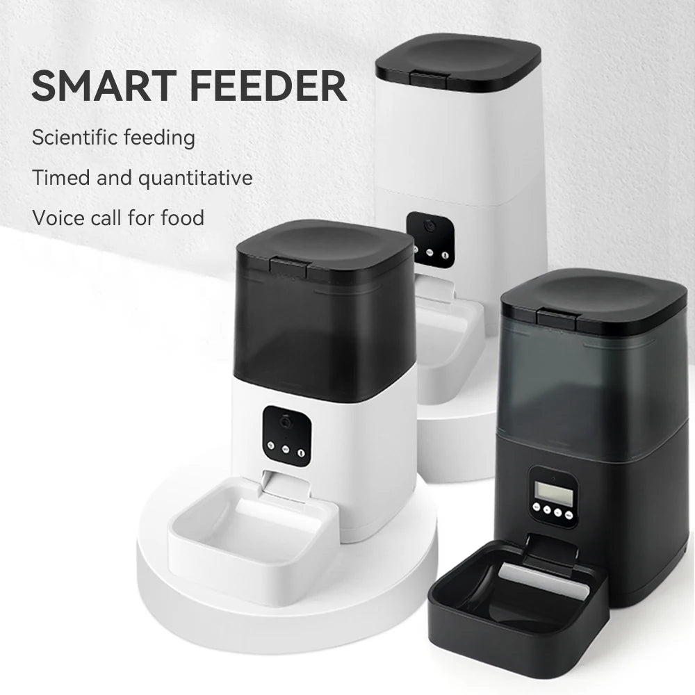 Smart Pet Wifi Button Video Control Automatic Dog Food Bowls Feeder