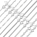 Italian 925 Sterling Silver Jewelry Solid Silver Necklace Chain for Women with 18inches Base Link Chain