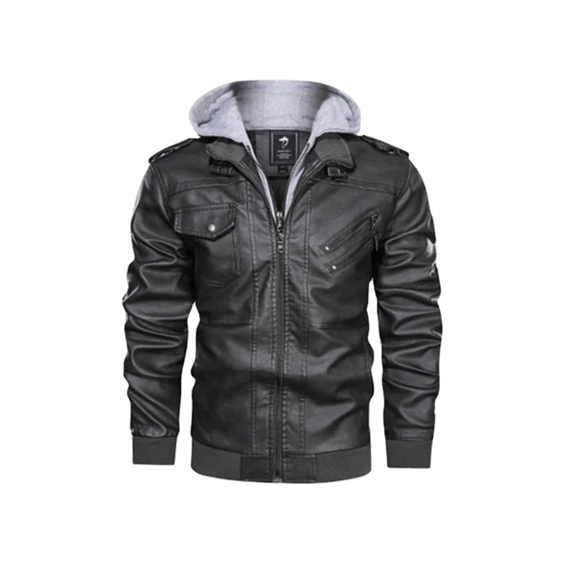 2026 Men's DFJ Embossed Leopard Waterproof Cotton Blend Turn-down Collar Wool Blends Slim Zipper New Year's Hood Long Overcoat