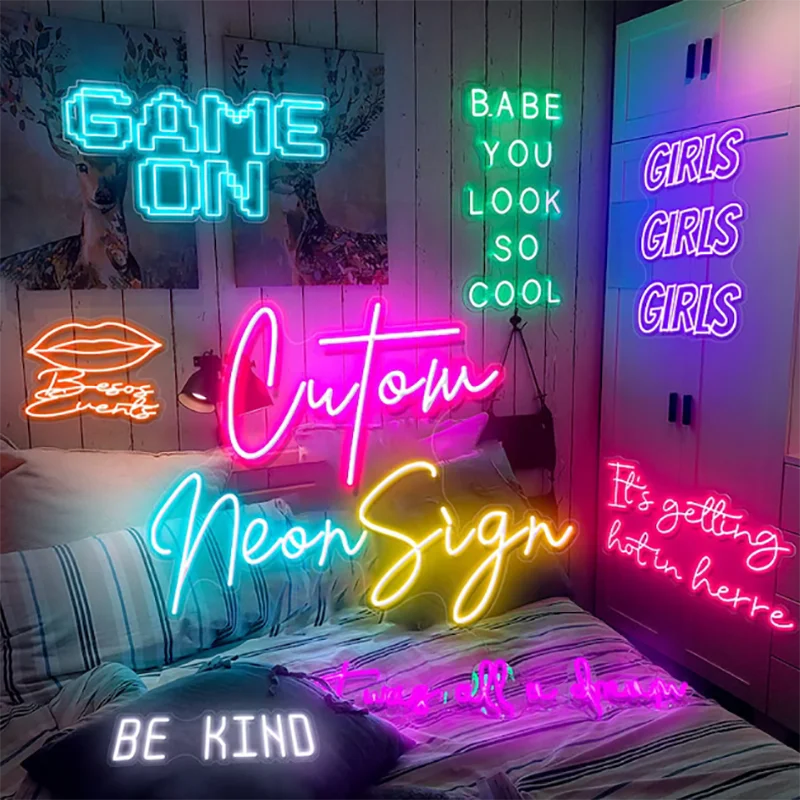 Free Design Custom Led Light Will You Marry Me Happy Birthday Neon Signs Custom for Room Home Wedding Decor