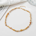 Shescity Trendy Fashion Vacation Style Designer Necklace Bracelet Natural Stone Material Elegant Cute Jewelry Set for Summer