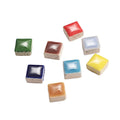 1cm Square Modern DIY Water Resistant Ceramic Mosaic Tile Mixed Color 4mm Thickness Mini Porcelain Craft Tiles for Hobbies MegaBDM