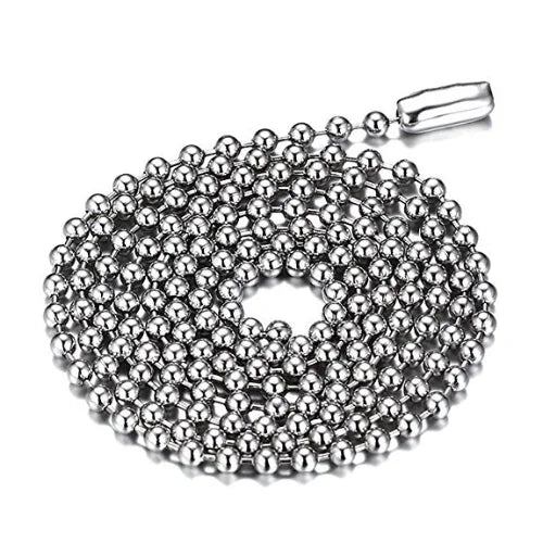 Stainless Steel  Pendant Chain Titanium Steel Beads Chain 50/55/60/65/70cm
