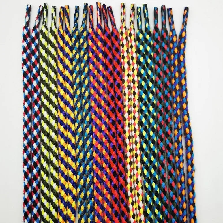YH Four-Flower Hand-Woven Waist Rope 5mm Wide Colorful Cotton Polyester Drawstring Shoelaces Replacement