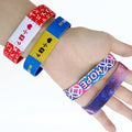 Custom RFID Festival Woven Wristbands Reversible NFC Elastic Fabric Bracelet Wristband