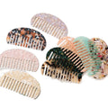 Anti Static Peine Marble Cellulose Acetate Wide Tooth Acrylic Hair Comb with logo