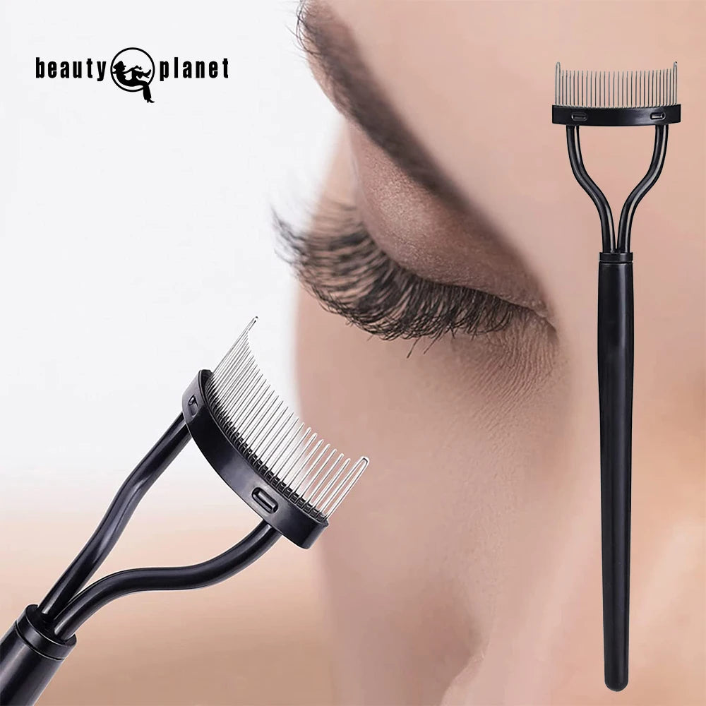 Beauty Planet Professional Eyelash Brush Comb Detangling Brush Teeth Separator Black Mascara Strip Lashes Eyelash Comb Mascara