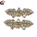 Gold Base AB Crystals Decorative Shoes Dress Appliques Unique Sparkling Sewing Rhinestone Designs Other Clothing Accessories