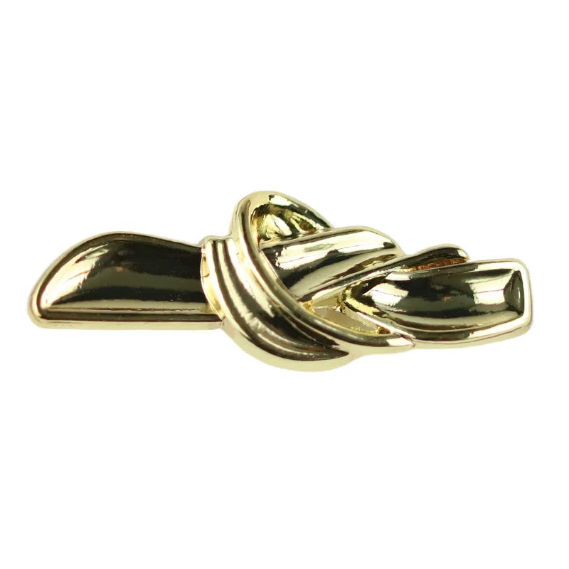 Fashion Gold Silver Twist Metal Button Western Style Decorative Irregular Blazer Leather Leisure Coat Sewing Buttons for Garment