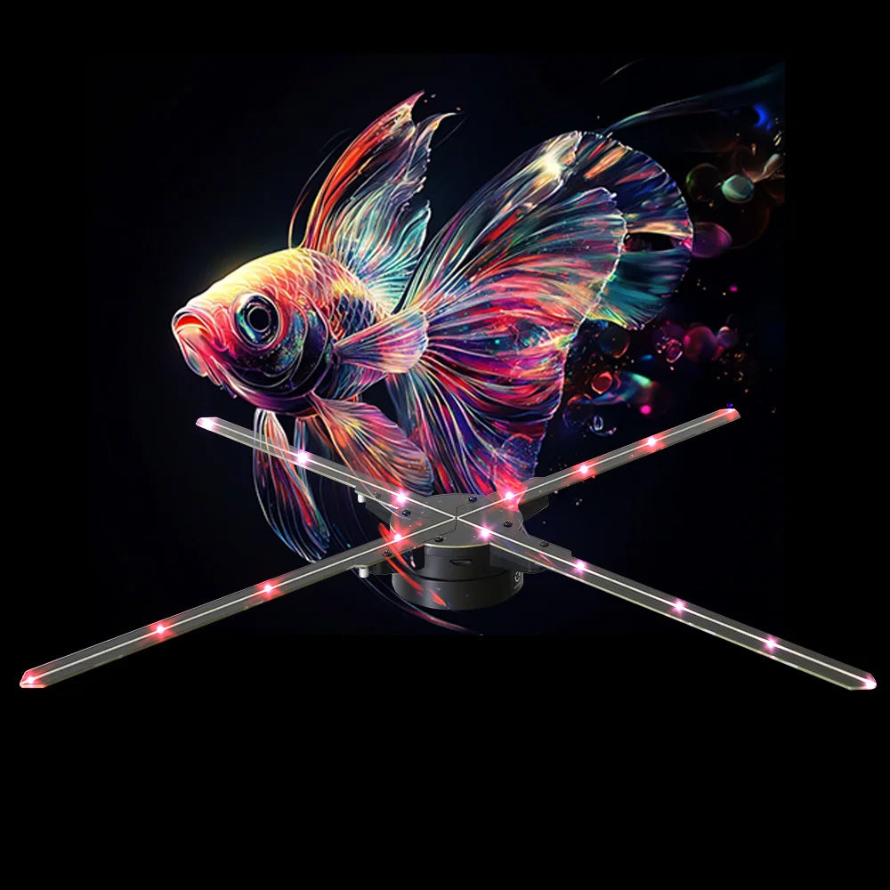 65cm Interactive 3D Hologram Fan with HD Animation Creative Marketing Solution for Indoor Use OEM Supplier