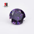 Baifu Dark Amethyst Color Round Brilliant Cut Cubic Zirconia 3A 5A Quality 1.0-3.0mm Loose Stones Compatible Factory Direct