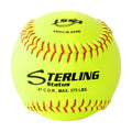 12 Inch Yellow Split Leather and Poly Core Softball Training Competition Ball 47 C.O.R MAX 375 LBS Sports Training Softball Ball