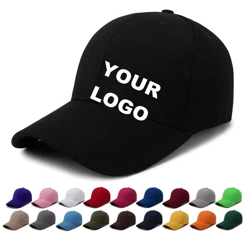 Custom Embroidery Business Sporty 6-Panel Breathable Waterproof Canvas Fitted Unisex Baseball Sports Cap