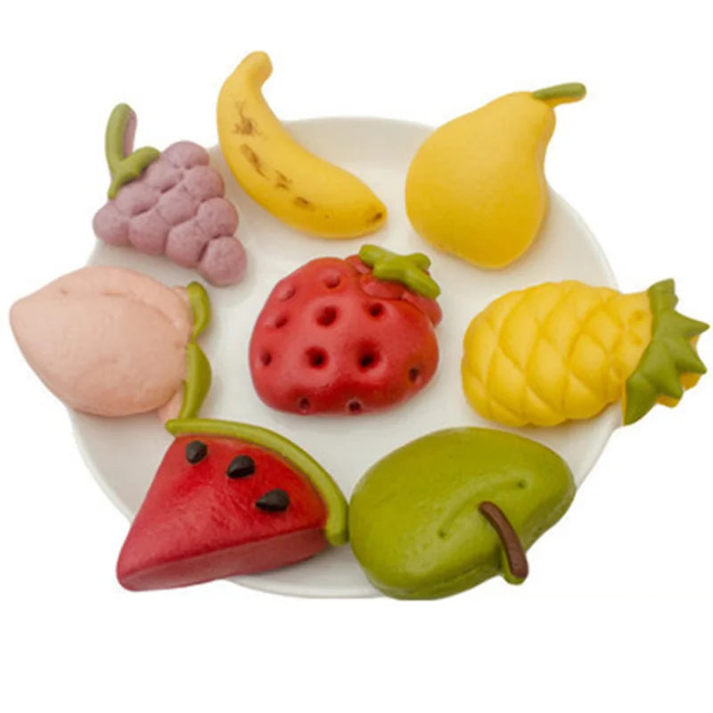 Hot Sale Fruits and Vegetables 3D Buns Mold Cookie Baking Cake Biscuit Cutting Tools Eggplant Mushroom Plastic Cutter