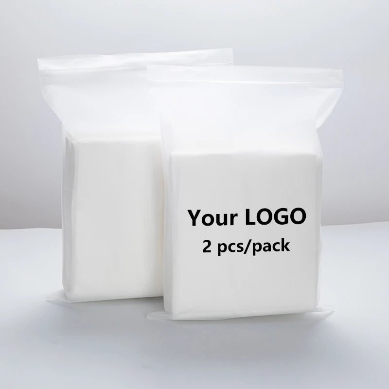 Customization Biodegradable Disposable Bath Towel+face Towel 2 PCS Set Hair Salon Hotel Bathroom Supplies Towel Sets