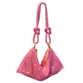 Luxurious Women's Rhinestone Pearl Evening Bag Single Shoulder Wedding Clutch Purse with Iron Chain Drawstring Tote Bag Style