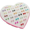 ABS Pearl Earrings 36 Pairs Set Pack Korea Style Plastic Stud Earrings for Sensitive Ears