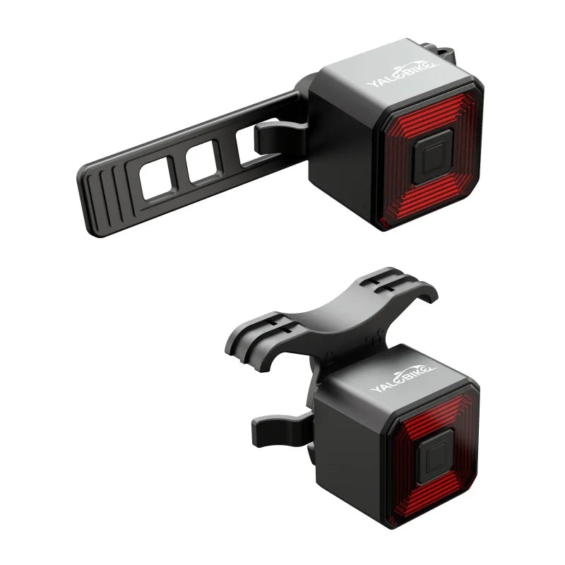New Product Intelligent Usb Rechargeable Bicycle Brake Light Square Intelligent Brake Taillight for MTB Road Bike